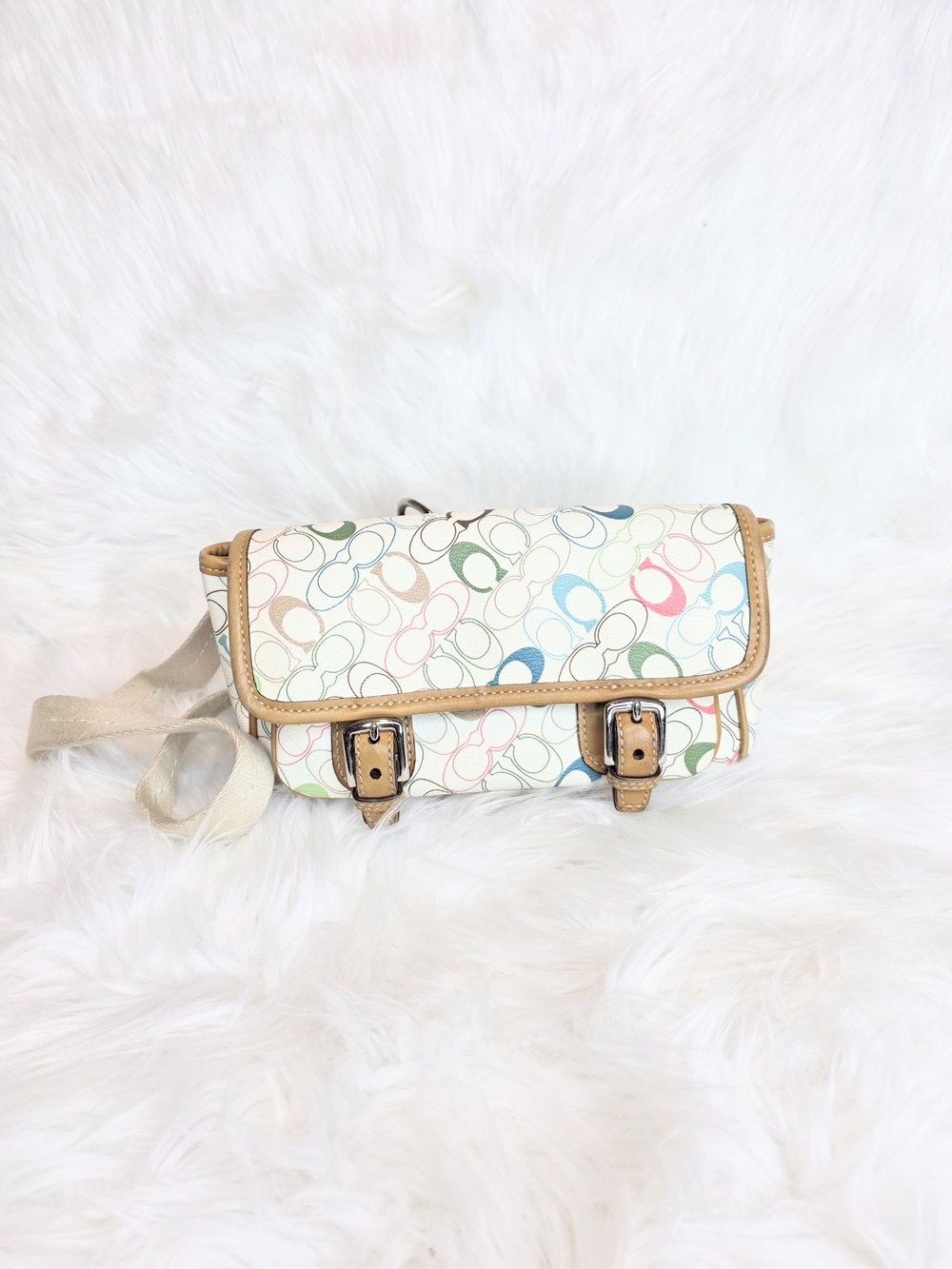 Coach Heritage Scribble Multicolor Signature "C" Belt Bag/Fanny Pack. COA Incl.